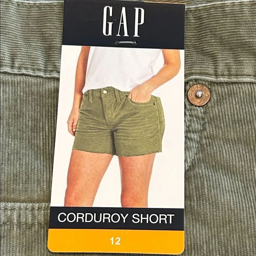 NEW GAP Olive Corduroy Shorts